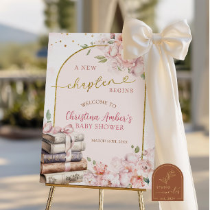 Affiche Thème Mariage Champêtre Rose Saumon et Pivoine