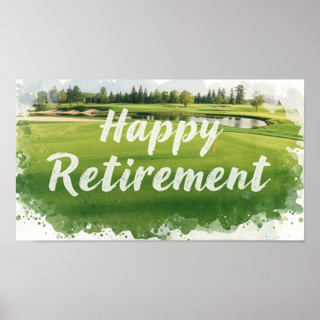 Affiche Thème retraite de golf (Devant)