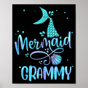 Affiche Thème sirène Grammy drôle femmes famille tenue de
