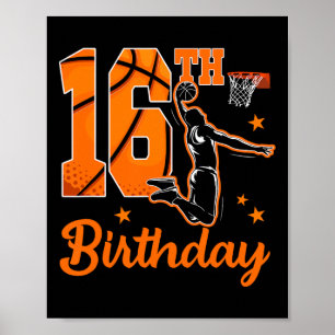 Affiche Thème squelette 16e anniversaire Fête garçon 16 an