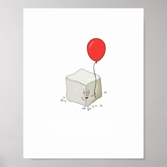 Affiche Thème sucre, cube de sucre (Devant)