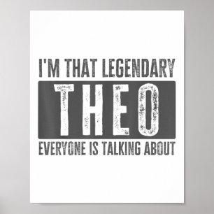 Affiche Théo Légendaire Prénom Drôle Citation Pour Theo _1