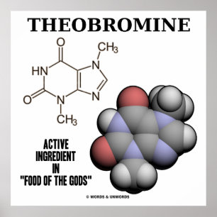 Affiche Théobromine Chocolate Molecule Active Ingredient