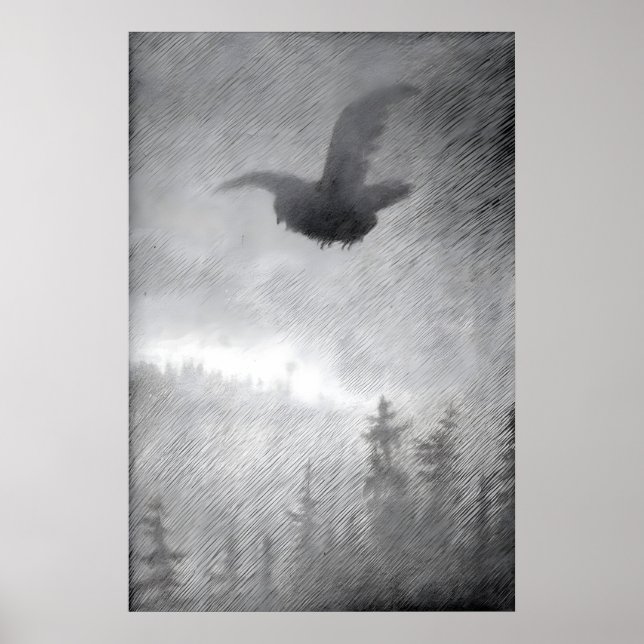 Affiche Theodor Kittelsen Pestakommer (La peste (Devant)