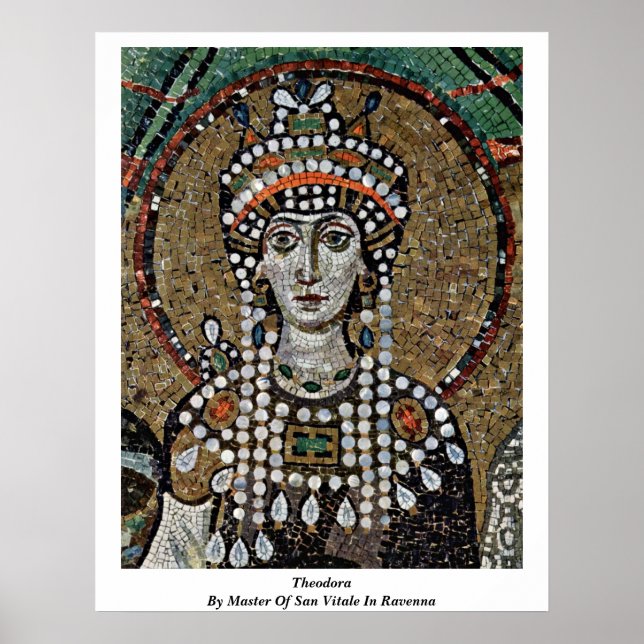 Affiche Theodora Par Maître De San Vitale À Ravenne (Devant)