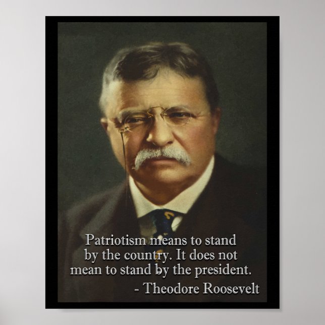 Affiche Theodore Roosevelt Mème Anti Trump Tee (Devant)