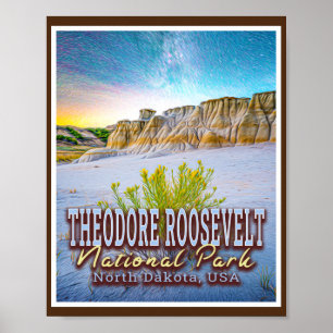 AFFICHE THEODORE ROOSEVELT NATIONAL PARK - NORTH DAKOTA US