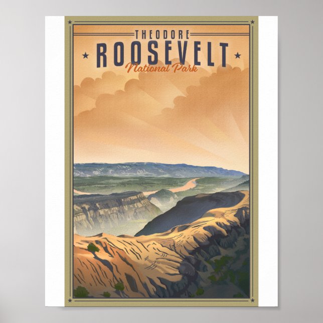 Affiche Théodore Roosevelt Parc national Litho (Devant)