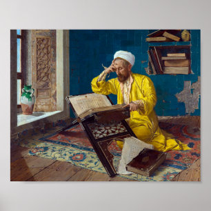 Affiche Théologien islamique avec Coran   Osman Hamdi Bey 