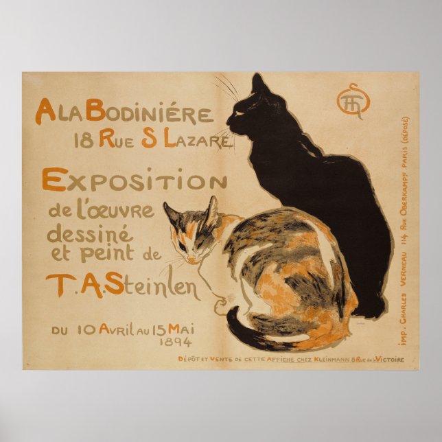 Affiche Théophile Alexandre Steinlen A LA BODINIERE (Devant)