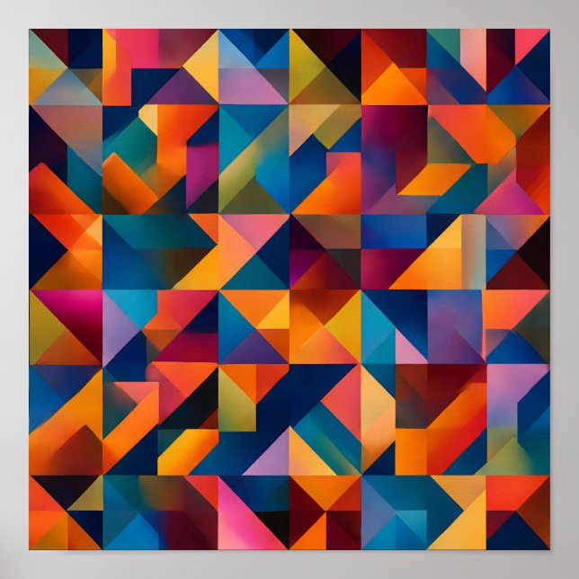 Affiche Théorie de l'art des couleurs vives : Tessellation (Devant)