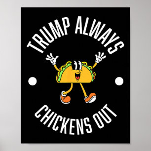 Affiche Théorie Trump Taco – Trump abandonne toujours les