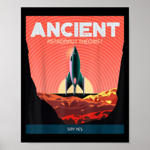Affiche Théoriste de l'astronaute antique dire oui Théoris
