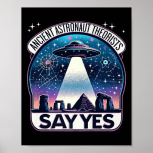 Affiche Théoristes des astronautes anciens disent oui Alie