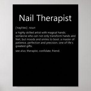 Affiche Thérapeute à ongles Définition Nail Tech Nail