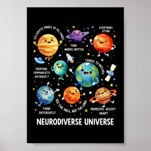Affiche Thérapeute ABA Sensibilisation à l'autisme Univers