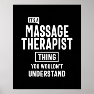 Affiche Thérapeute de massage Titre du travail Cadeau