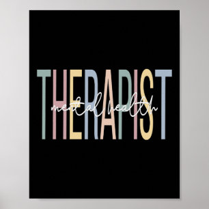 Affiche Thérapeute de santé Boho Thérapie de santé mentale