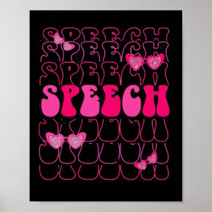 Affiche Thérapeute en orthophonie Saint-Valentin Slp ortho