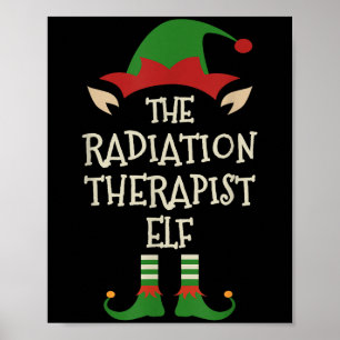 Affiche Thérapeute en radiothérapie Elf Famille Noël tenue