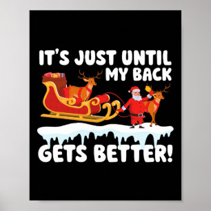 Affiche Thérapeute physique amusant Noël Pt Thérapist Xm