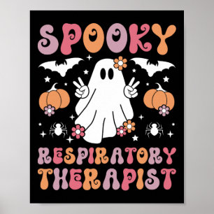 Affiche Thérapeute respiratoire éffrayante Halloween Respi