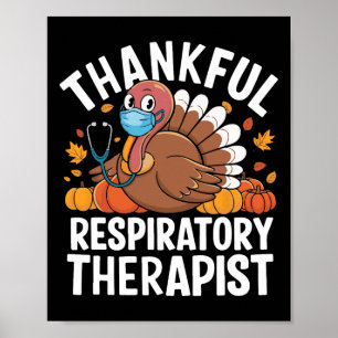 Affiche Thérapeute respiratoire reconnaissant d'automne po