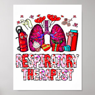 Affiche Thérapeute respiratoire Rt drôle de la Saint-Valen