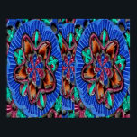 Affiche Thérapie de guérison - bleu fleur<br><div class="desc">Fleurs bleu céleste</div>