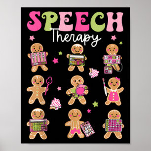 Affiche Thérapie de la parole Noël Slp Thérapie Cookies Gi