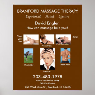 Affiche Thérapie de massage de Branford - expérimentée -
