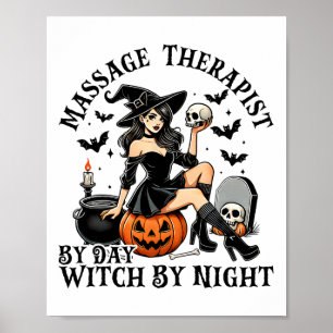 Affiche Thérapie drôle Halloween Mage Thérapiste Par Jour 