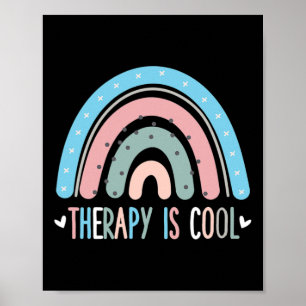 Affiche Thérapie est un thérapeute Cool de sensibilisation