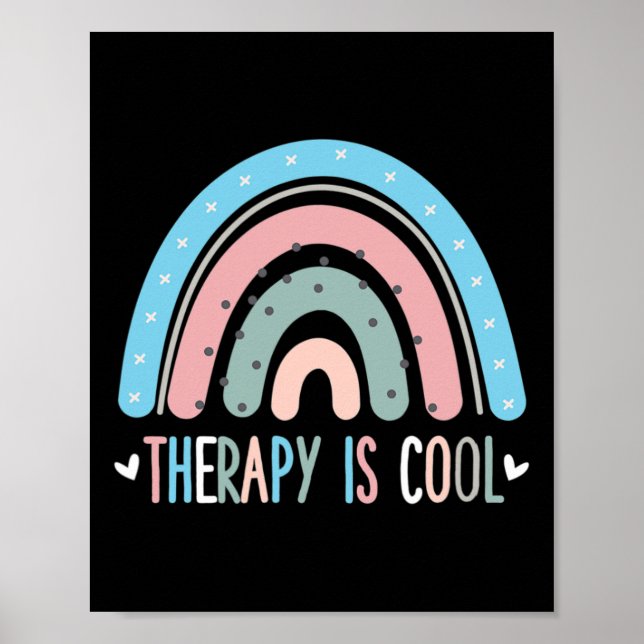 Affiche Thérapie est un thérapeute Cool de sensibilisation (Devant)
