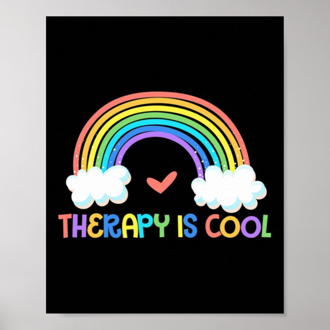 Affiche Thérapie est un thérapeute Cool de sensibilisation (Devant)