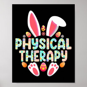 Affiche Thérapie physique Bunny de Pâques Thérapiste physi
