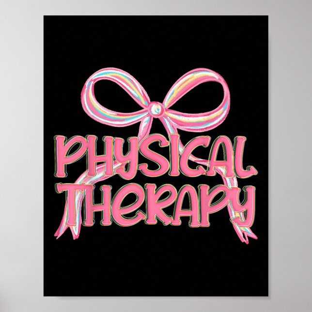 Affiche Thérapie physique Coquette rose esthétique Bow Y2k (Devant)