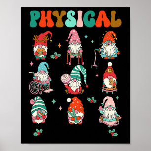 Affiche Thérapie physique de Noël Gnome de Noël Physica