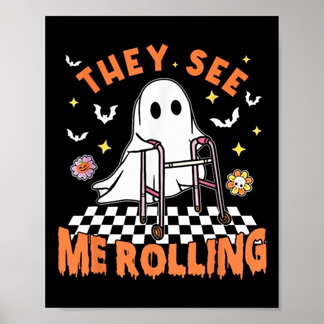 Affiche Thérapie Physique Halloween Ils Me Voient Rolling  (Devant)