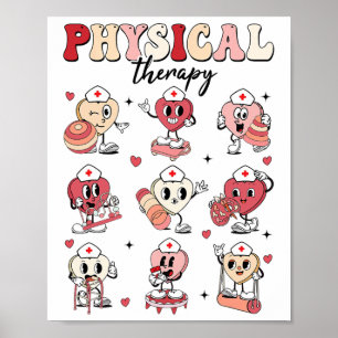 Affiche Thérapie physique mignonne pour la Saint-Valentin