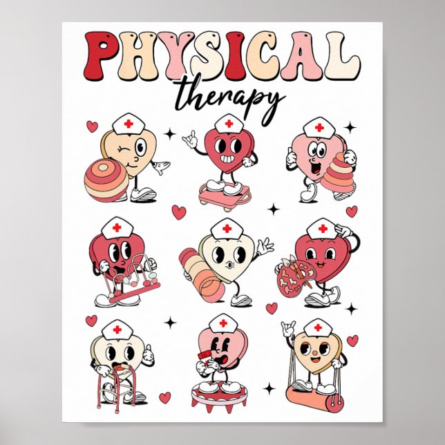 Affiche Thérapie physique mignonne pour la Saint-Valentin  (Devant)