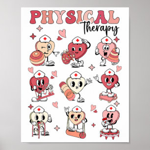 Affiche Thérapie physique mignonne Saint Valentin Pt Pta P