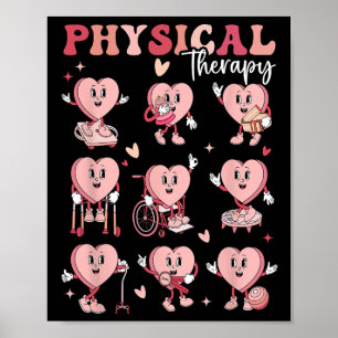 Affiche Thérapie physique mignonne Saint-Valentin Pt Pta P