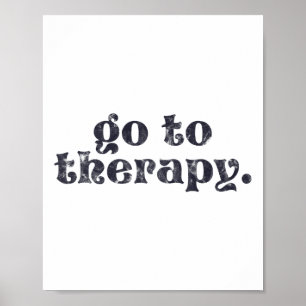 Affiche Thérapie - Problème de santé mentale amusant