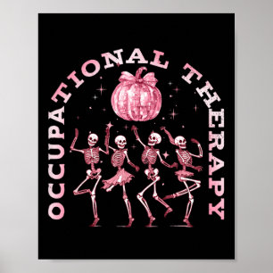 Affiche Thérapie professionnelle Danse Vintage Squelette O