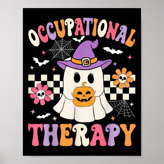 Affiche Thérapie Professionnelle Halloween Ot Retro Ghost  (Devant)