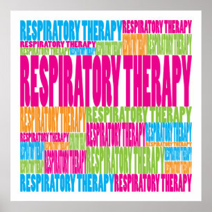 Affiche Thérapie respiratoire colorée