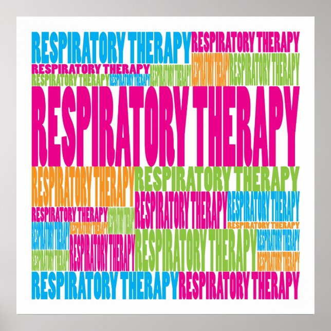 Affiche Thérapie respiratoire colorée (Devant)