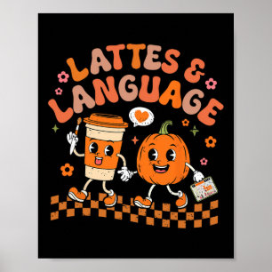 Affiche Thérapie super De La Parole Lattes Citrouilles D'A
