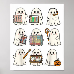 Affiche Thérapie vocale Halloween Ghost Voix Langue Pat
